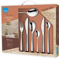 Amefa Besteckset Gaia 42-teilig Edelstahl silberfarben modern