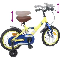 vidaXL Kinderfahrrad 16 Zoll für 4-6 Jahre alt Gelb