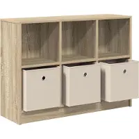vidaXL Sideboard mit Schubladen Sonoma-Eiche 88,5 x 27,5 x 63,5 cm