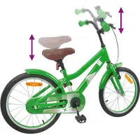 vidaXL Kinderfahrrad 18 Zoll für 5-7 Jahre alt Grün