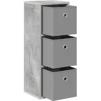vidaXL Sideboard mit Schubladen Beton Grau 25,5 x 22 x 69,5 cm