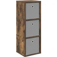 vidaXL Sideboard mit Schubladen Geräucherte Eiche 30,5 x 27 x 84,5 cm