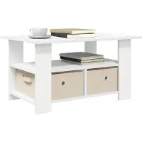 vidaXL Couchtisch Weiß 77 x 55 x 42 cm Holzwerkstoff