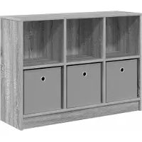 vidaXL Sideboard mit Schubladen Graues Sonoma 88,5 x 27,5 x 63,5 cm