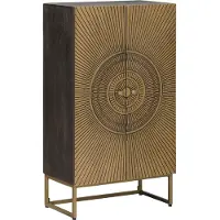 vidaXL Highboard Messing 53,5 x 30 x 95 cm