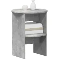 vidaXL Seitenschrank 2 Stk. Betongrau Ø40 x 50 cm Holzwerkstoff