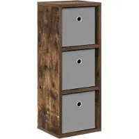 vidaXL Sideboard mit Schubladen Geräucherte Eiche 25,5 x 22 x 69,5 cm