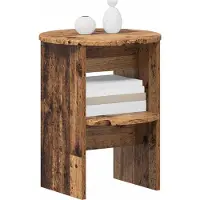 vidaXL Seitenschrank Altholz Ø40 x 50 cm Holzwerkstoff