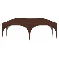 vidaXL Pop-up Partyzelt 575 x 288 x 245 cm Braun Oxford-Stoff