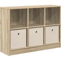 vidaXL Sideboard Sonoma-Eiche 88,5 x 27,5 x 63,5 cm