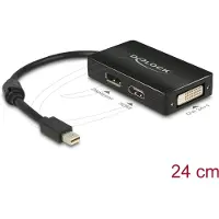 DeLOCK 0.16m DisplayPort/Displayport + HDMI + DVI, 0,16 m, Mini DisplayPort, DisplayPort + DVI + HDMI, Männlich, Weiblich, 1920 x 1200 Pixel