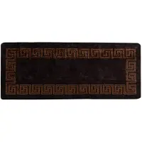 vidaXL Teppichläufer MARSA Schwarz 80 x 200 cm Polyester und PVC