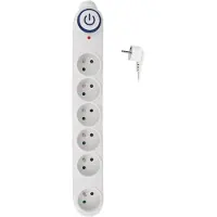Solight Überspannungsschutz, 150 J, 6 Steckdosen, 3 m, weiß PO63