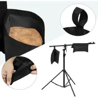 Famanu Sandzackset - 4 doppelte Kammergewichts-Sandsäcke - 300GSM Oxford-Stoff - Wasserfest - Vielseitig einsetzbar - Schwarz