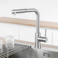 OEM Keukenkraan mit Duscharm, 360-Grad-Drehbar, Umschaltbar, 2 Wasserstrahlen, Borstelbesatz