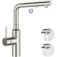 OEM Magneet-Spoelbak mit Hochdruck-Sprinkler - Einhand-Mischbrause - 360° Drehbar - gebürstet - wassersparend