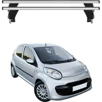 Omac Menabo Dachträger Grundtäger für Citroen C1 2005-2022 50kg Alu Silber 2 tlg