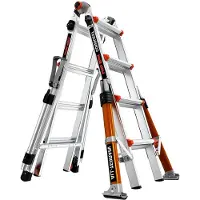 Markenlos Conquest Pro 4-stufige Leiter mit All-TERRAIN Auslegern und Sicherheitsleisten