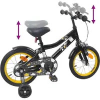 vidaXL Kinderfahrrad 16 Zoll für 4-6 Jahre alt Schwarz