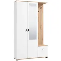 Momax Garderobe Canvey Weiß/Eiche Artisan