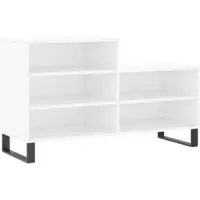 Helloshop26 - Schuhschrank Schuhaufbewahrung Möbel für Eingangsbereich/Flur/Wohnzimmer 102 x 36 x 60 cm weißes Holzwerkstoff 02_0021428