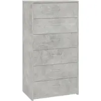 Helloshop26 - Buffet Sideboard Kommode Schrank Aufbewahrungseinheit Organizer für Küche Wohnzimmer Lounge mit 6 Schubladen 50 x 34 02_0029761