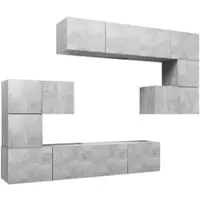 Helloshop26 - 8-teiliges M√∂belset bestehend aus Kleiderschrank Sideboard TV-Schrank und Fernseher für Wohnzimmer Schlafzimmer 02_0025246