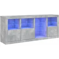 Helloshop26 - Buffet Sideboard Kommode Kleiderschrank Aufbewahrungsmöbel Organizer für Küche Wohnzimmer Lounge mit LED-Beleuchtung 02_0029984