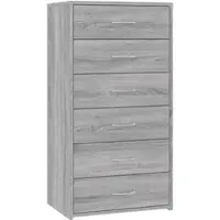 Helloshop26 - Buffet Sideboard Kommode Schrank Aufbewahrungsmöbel Organizer für Küche Wohnzimmer Lounge mit 6 Schubladen 02_0029763