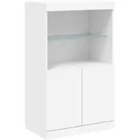 Helloshop26 - Buffet Sideboard Kommode Kleiderschrank Aufbewahrungsmöbel Organizer für Küche Wohnzimmer Lounge mit LED-Beleuchtung 02_0029854