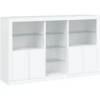 Helloshop26 - Buffet Sideboard Kommode Kleiderschrank Aufbewahrungsmöbel Organizer für Küche Wohnzimmer Lounge mit LED-Beleuchtung 02_0029830