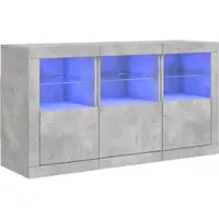 Helloshop26 - Buffet Sideboard Kommode Kleiderschrank Aufbewahrungsmöbel Organizer für Küche Wohnzimmer Lounge mit LED-Beleuchtung 02_0029974