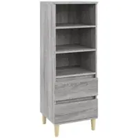 Helloshop26 - Buffet Sideboard Kommode Kleiderschrank Aufbewahrungsmöbel Organizer Küche Wohnzimmer Lounge hohe Sonoma-Eiche 40 x 02_0035358