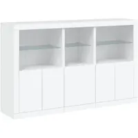 Helloshop26 - Buffet Sideboard Kommode Kleiderschrank Aufbewahrungsmöbel Organizer für Küche Wohnzimmer Lounge mit LED-Beleuchtung 02_0029831
