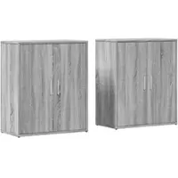Helloshop26 - Buffet Sideboard Kommode Kleiderschrank Aufbewahrungsmöbel Organizer für Küche Wohnzimmer Lounge 2er-Set Sonoma 60 x 02_0036957