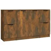 Helloshop26 - Buffet Sideboard Kommode Kleiderschrank Aufbewahrungsmöbel Organizer für Küche Wohnzimmer Lounge 3-teilig 02_0037056