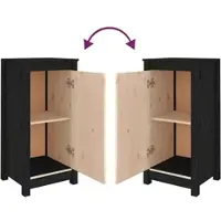 Helloshop26 - Buffet Sideboard Kommode Kleiderschrank Aufbewahrungsm√∂bel Organizer für Küche Wohnzimmer Lounge 2er-Set 39 x 35 x 80 02_0036898