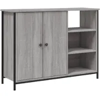 Helloshop26 - Buffet Sideboard Kommode Kleiderschrank Aufbewahrungsmöbel Organizer Küche Wohnzimmer Sonoma-Eiche 100 x 33 x 75 cm 02_0036245