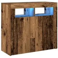 Helloshop26 - Buffet Sideboard Kommode Kleiderschrank Aufbewahrungsmöbel Organizer für Küche Wohnzimmer Lounge mit LED-Beleuchtung 02_0031754