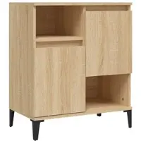 Helloshop26 - Buffet Sideboard Kommode Kleiderschrank Aufbewahrungsmöbel Organizer Küche Wohnzimmer Sonoma-Eiche 60 x 35 x 70 cm 02_0031610