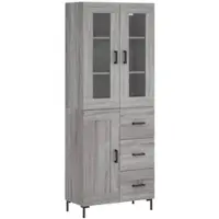 Helloshop26 - Buffet Sideboard Kommode Kleiderschrank Aufbewahrungsmöbel Organizer Küche Wohnzimmer Lounge hohe Sonoma-Eiche 69,5 x 02_0035454