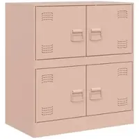 Helloshop26 - Sideboard Kommode Kleiderschrank Aufbewahrungsm√∂bel Organizer für Küche Wohnzimmer Lounge 67 x 39 x 73 cm Stahl Rosa 02_0036206