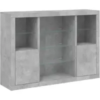 Helloshop26 - Buffet Sideboard Kommode Kleiderschrank Aufbewahrungsmöbel Organizer für Küche Wohnzimmer Lounge mit LED-Beleuchtung 02_0037220