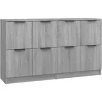 Helloshop26 - Buffet Sideboard Kommode Kleiderschrank Aufbewahrungsmöbel Organizer für Küche Wohnzimmer Lounge 2er-Set Sonoma 60 x 02_0036954