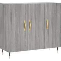 Helloshop26 - Buffet Sideboard Kommode Kleiderschrank Aufbewahrungsm√∂bel Organizer Küche Wohnzimmer Sonoma 90 x 34 x 80 cm 02_0036547