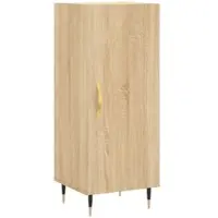 Helloshop26 - Buffet Sideboard Kommode Kleiderschrank Aufbewahrungsm√∂bel Organizer Küche Wohnzimmer Sonoma-Eiche 34,5 x 34 x 90 cm 02_0031546