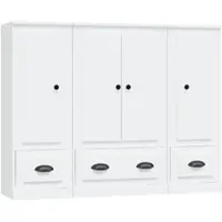 Helloshop26 - Buffet Sideboard Kommode Kleiderschrank Aufbewahrungsmöbel Organizer für Küche Wohnzimmer Lounge 3-teilig 02_0037017