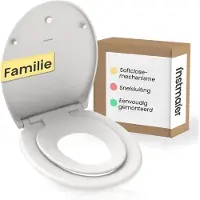 INSTMAIER Helma Duroplast WC-Sitz FAMILY WHITE, mit Absenkautomatik und Schnellverschluss