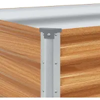 vidaXL Hochbeet Hellbraun 970 x 50 x 36 cm Verzinkter Stahl