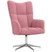 vidaXL Relaxsessel Rosa Samt
